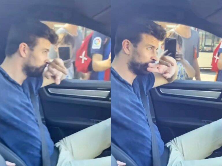 Piqué is caught listening to Shakira’s “Inevitable” in the car